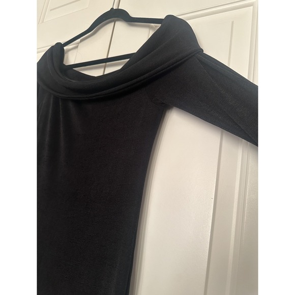 Edikted Dress Womens Large Black Off Shoulder Long Sleeve Maxi Bodycon S14961 - Picture 3 of 16